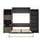 Bestar Orion 124W Queen Murphy Bed with Shelving and Fold-Out Desk (125W), Bark Gray & Graphite 116876-000047 - alternate 9